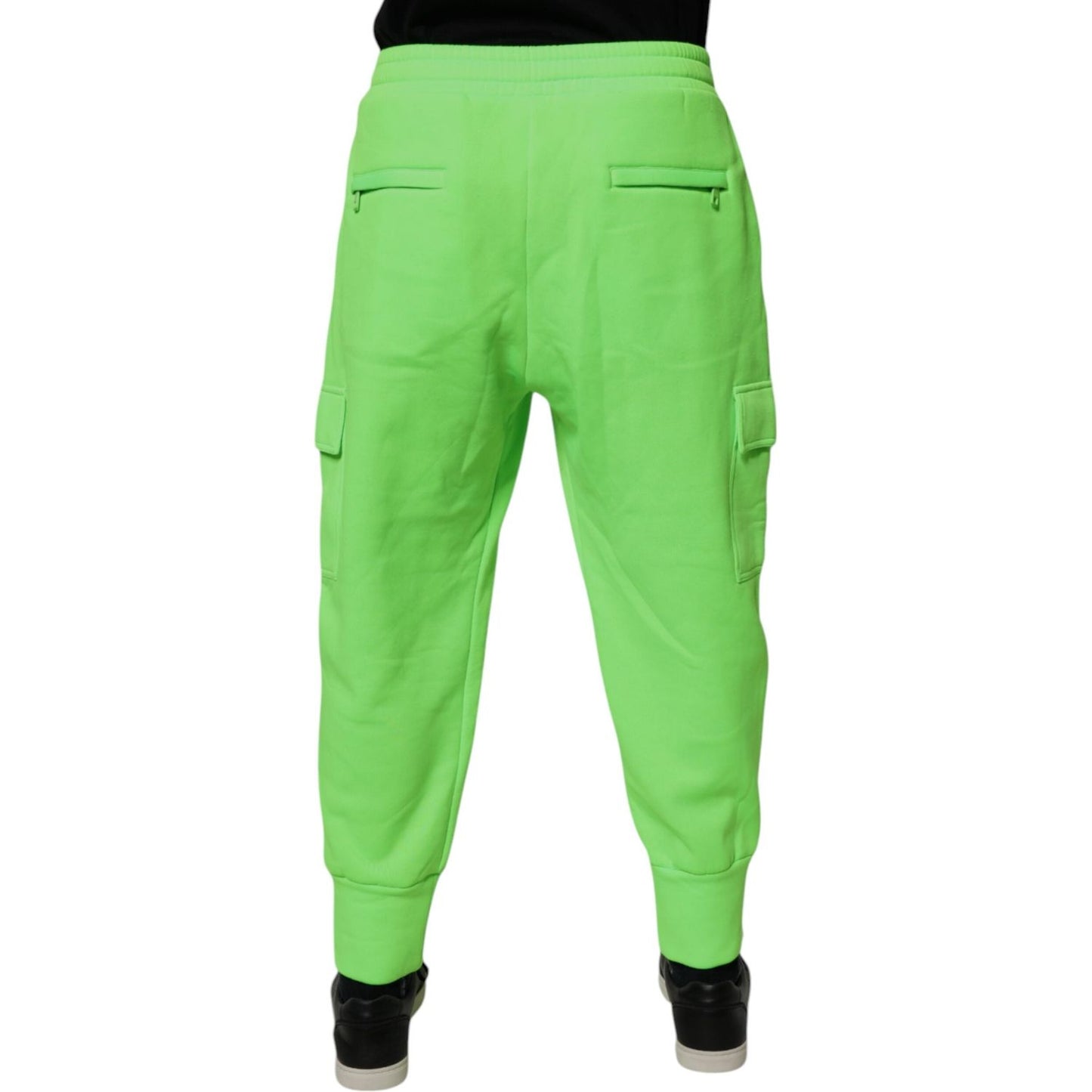 Dolce & Gabbana Neon Green Cargo Jogger Men Sweatpants Pants Dolce & Gabbana
