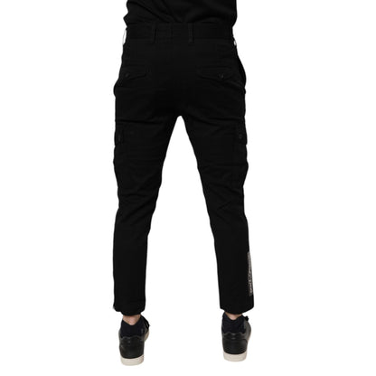 Dolce & Gabbana Black Cotton Stretch Skinny Cargo Denim Jeans Dolce & Gabbana