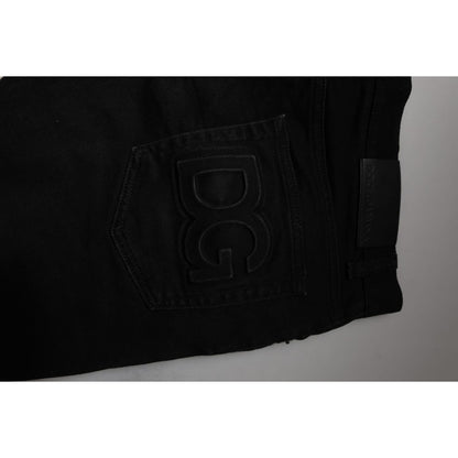 Dolce & Gabbana Black Cotton Stretch Skinny Men Denim Jeans Dolce & Gabbana