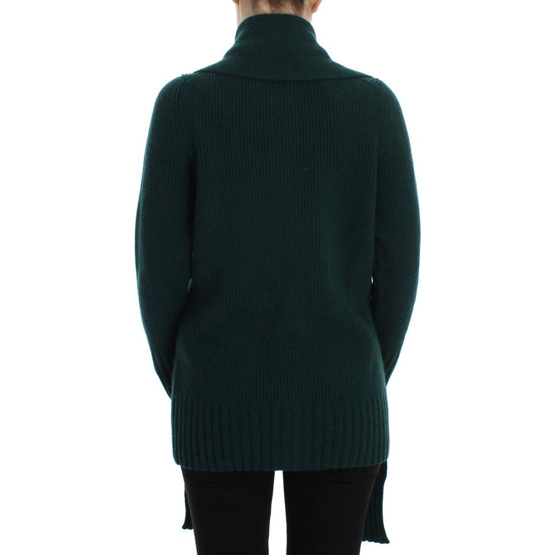 Dolce & Gabbana Elegant Green Cashmere Cardigan Sweater Dolce & Gabbana