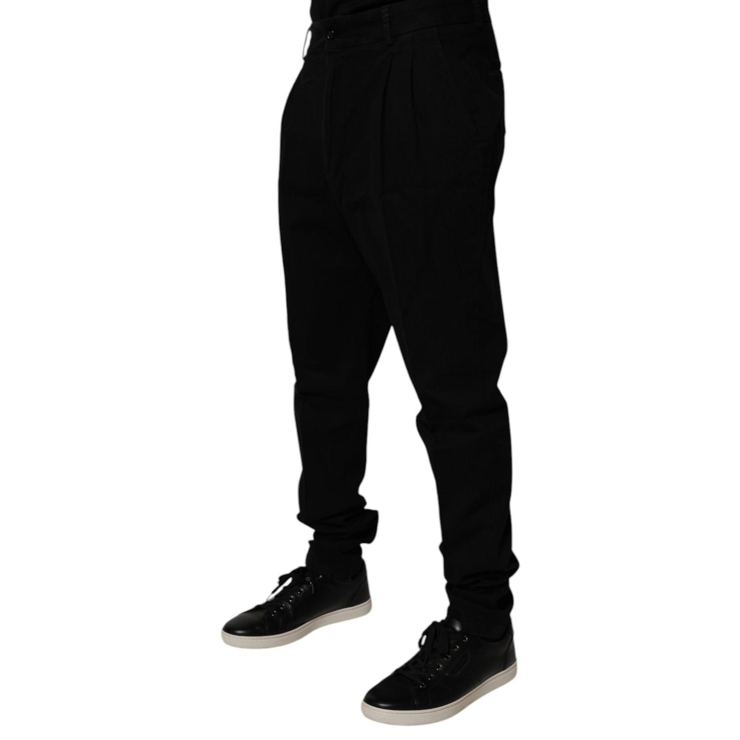 Dolce & Gabbana Black Cotton Stretch Skinny Pants