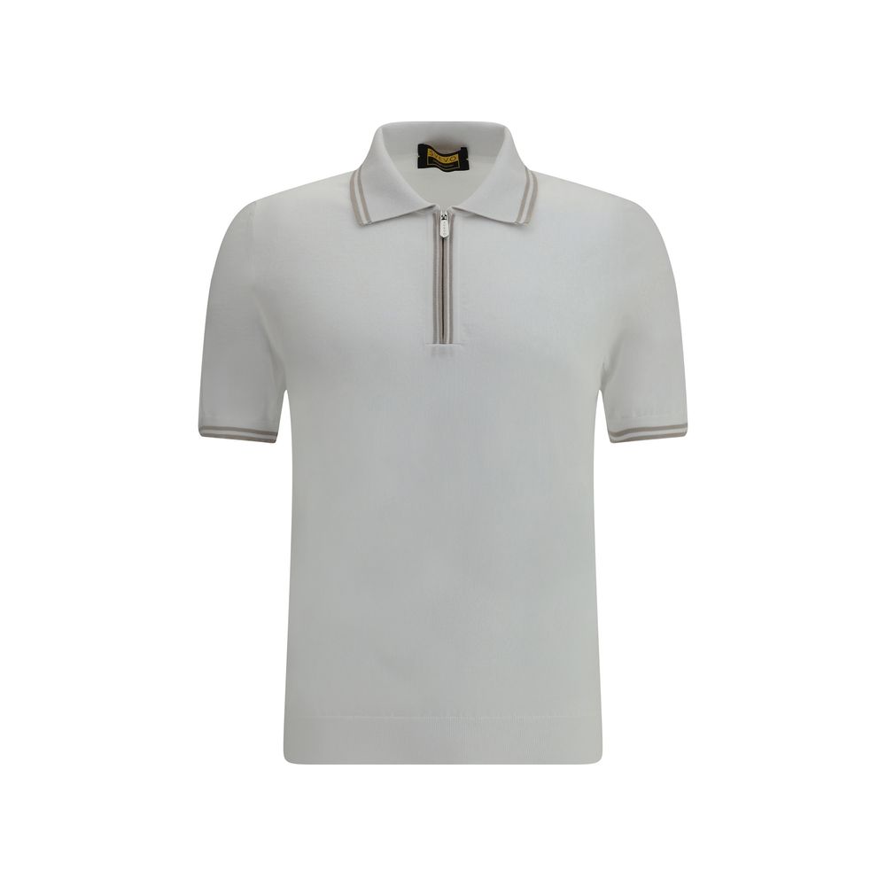 Svevo White Cotton Polo Shirt Svevo