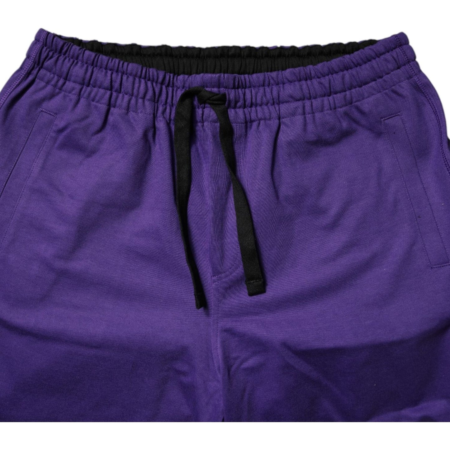 Dolce & Gabbana Purple Cotton Men Bermuda Sweatshorts Shorts Dolce & Gabbana