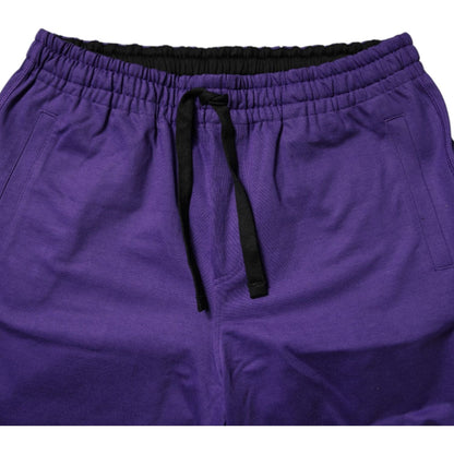 Dolce & Gabbana Purple Cotton Men Bermuda Sweatshorts Shorts Dolce & Gabbana
