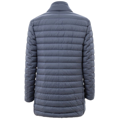 Herno Blue Polyester Coat Herno
