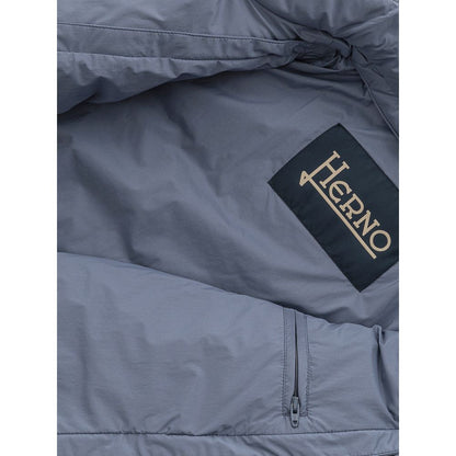 Herno Blue Polyester Coat Herno