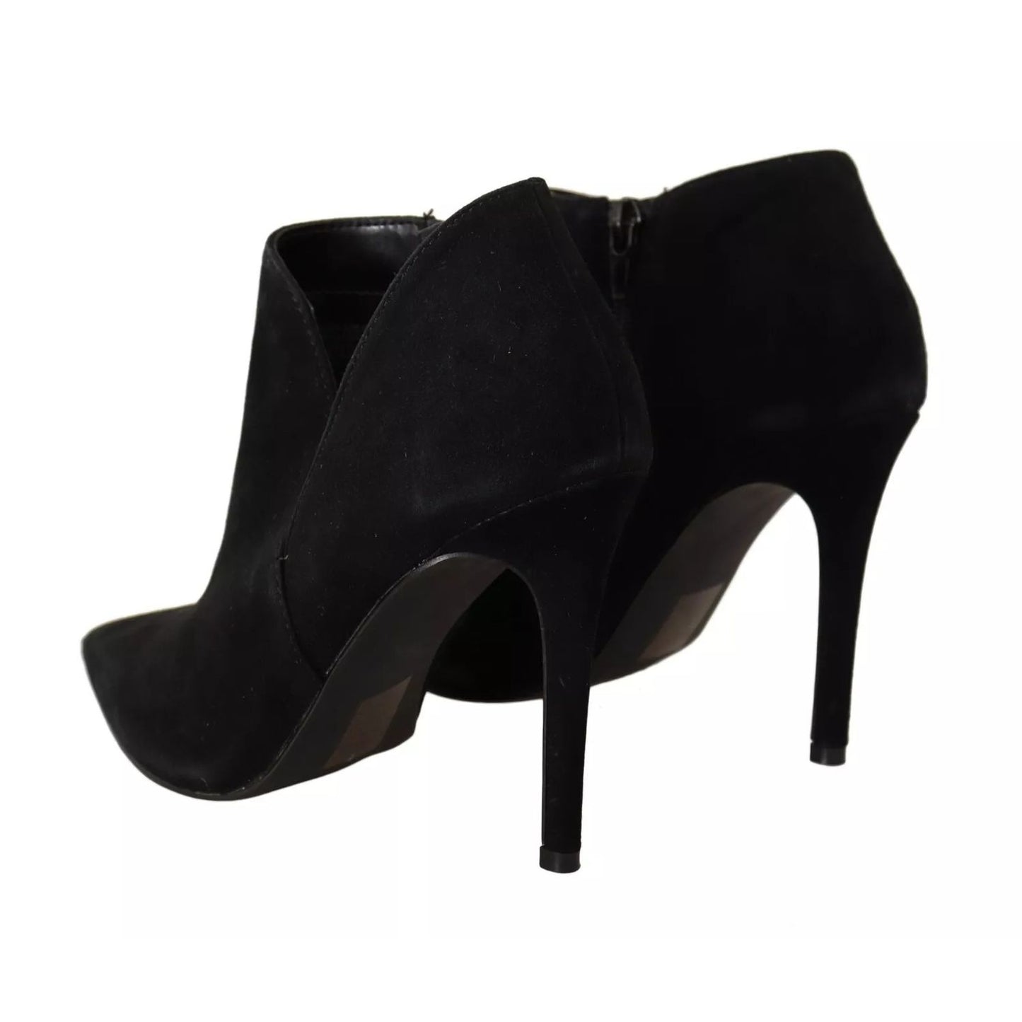 Steve Madden Black Suede Leather Stiletto Heels Boots Shoes Steve Madden