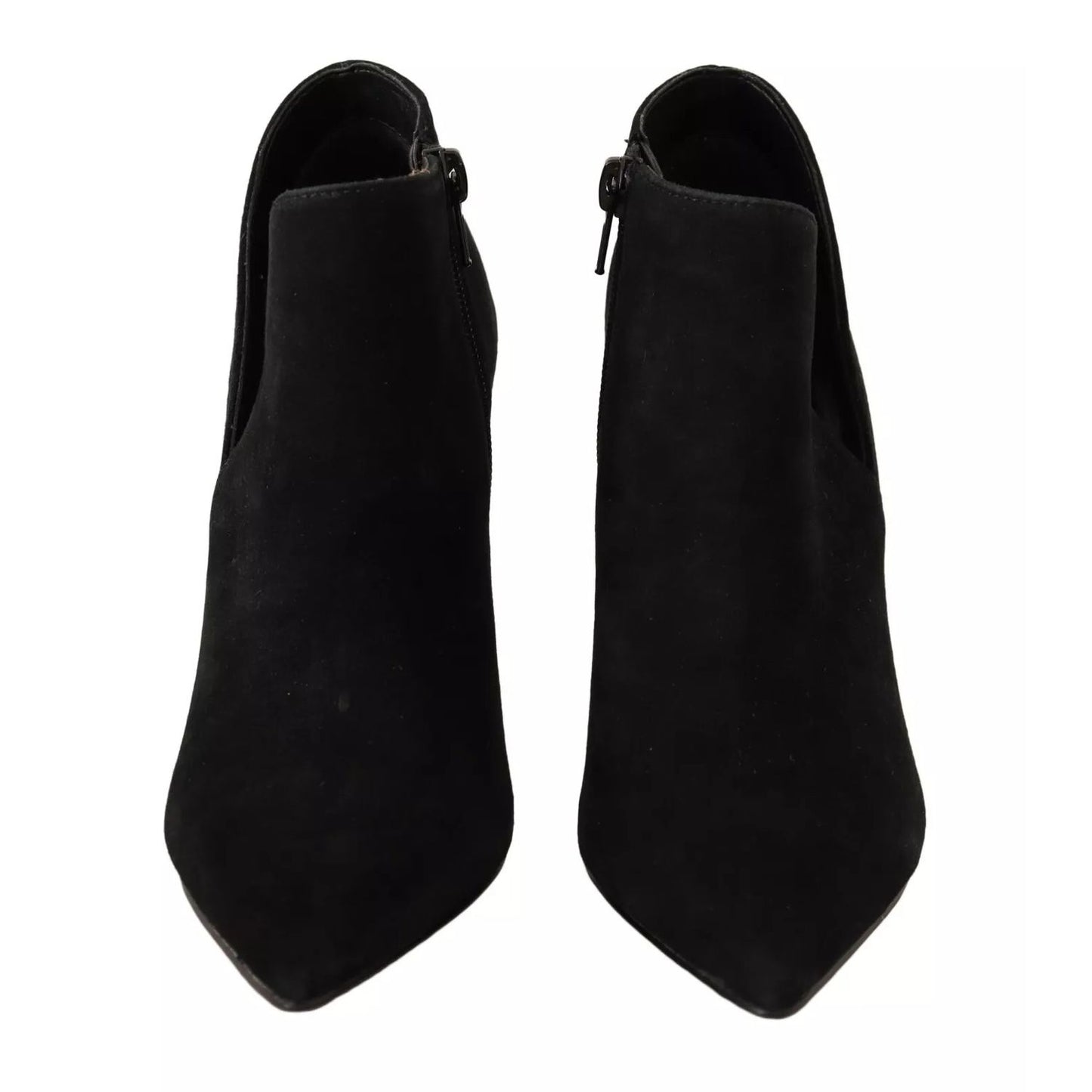 Steve Madden Black Suede Leather Stiletto Heels Boots Shoes Steve Madden