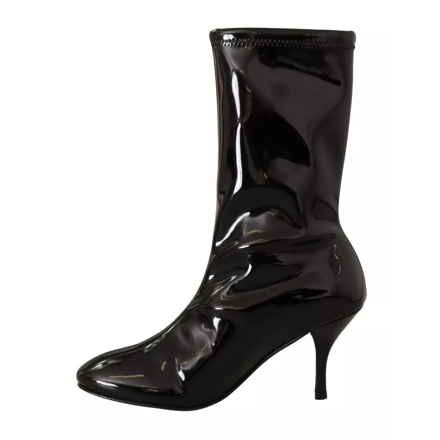 Stuart Weitzman Black Patent Leather High Heels Boots Shoes Stuart Weitzman