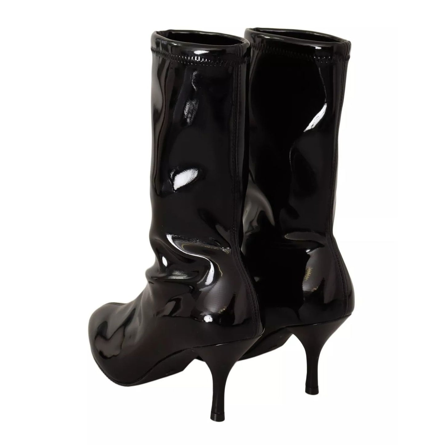 Stuart Weitzman Black Patent Leather High Heels Boots Shoes Stuart Weitzman