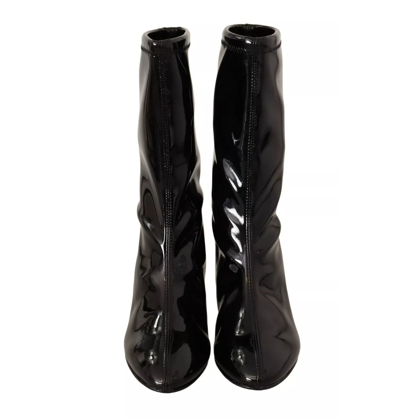 Stuart Weitzman Black Patent Leather High Heels Boots Shoes Stuart Weitzman