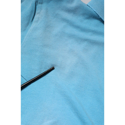 Dolce & Gabbana Blue Cotton Crown Collared Men Polo T-shirt Dolce & Gabbana