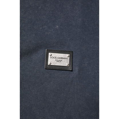 Dolce & Gabbana Dark Blue Logo Plaque Cotton Men Polo Shirt T-shirt Dolce & Gabbana