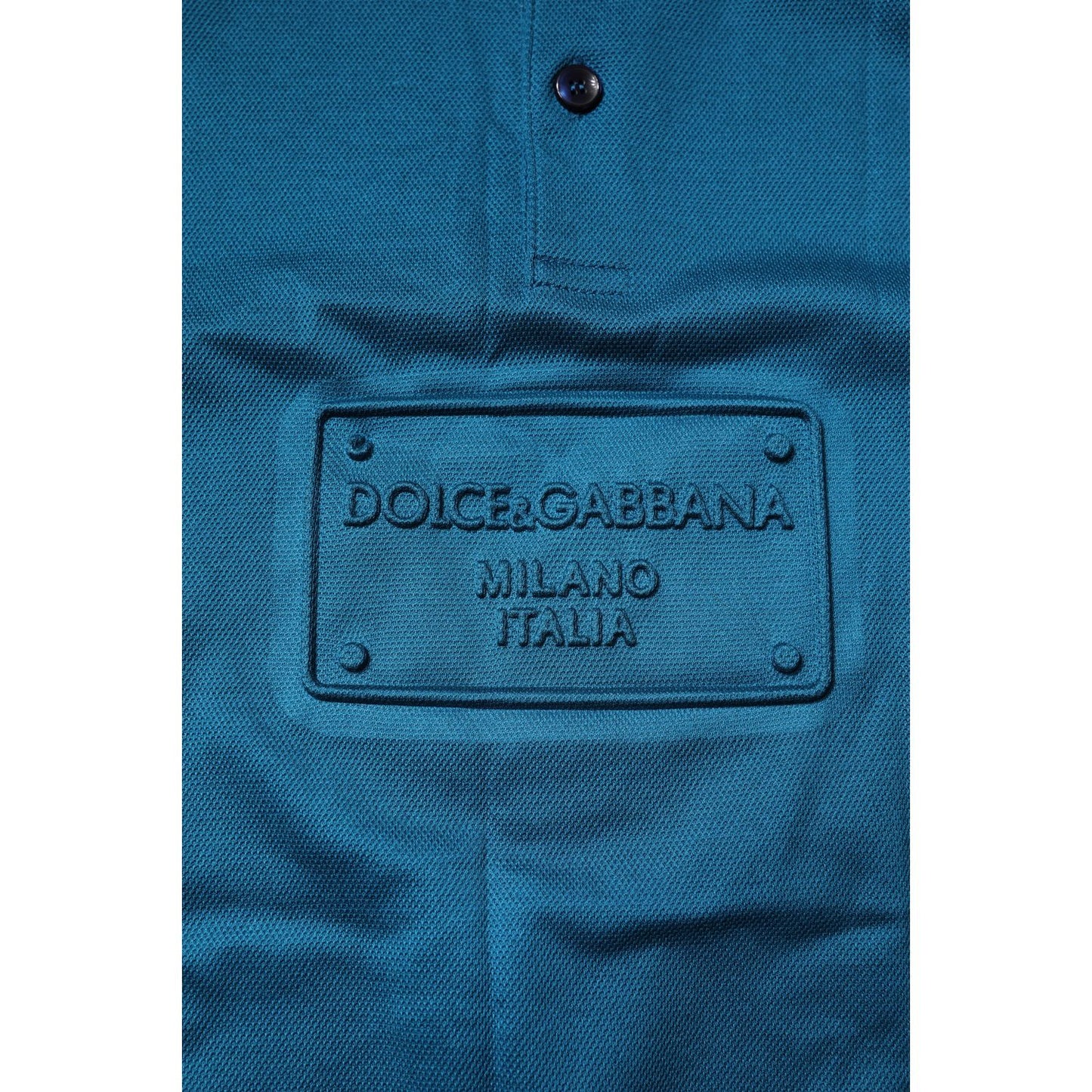 Dolce & Gabbana Blue Logo Cotton Men Polo Shirt T-shirt Dolce & Gabbana