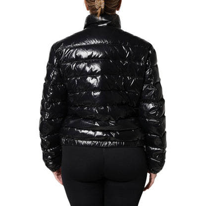 Dolce & Gabbana Black Logo Plaque Full Zip Puffer Jacket Dolce & Gabbana