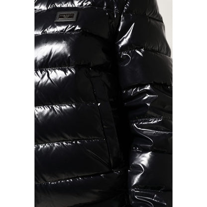 Dolce & Gabbana Black Logo Plaque Full Zip Puffer Jacket Dolce & Gabbana