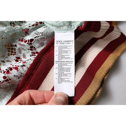 Dolce & Gabbana Multicolor Floral Lace Cardigan Sweater Dolce & Gabbana