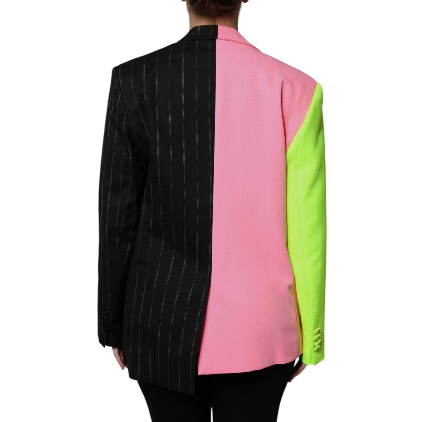 Dolce & Gabbana Multicolor Patchwork Embellished Coat Jacket Dolce & Gabbana