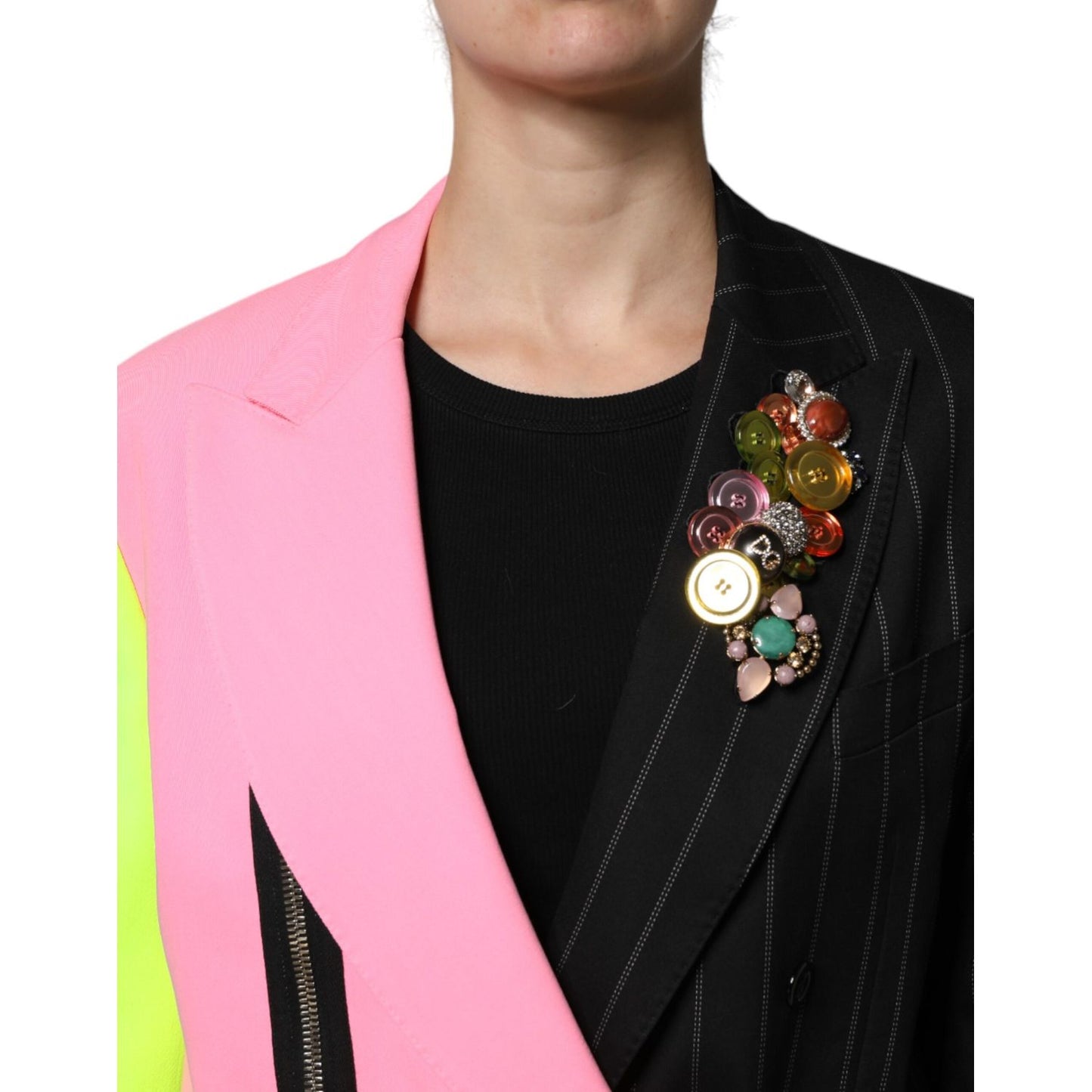 Dolce & Gabbana Multicolor Patchwork Embellished Coat Jacket Dolce & Gabbana