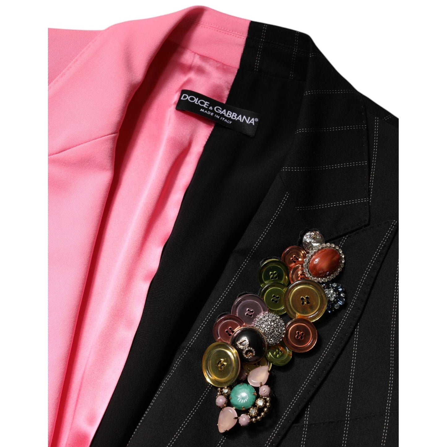 Dolce & Gabbana Multicolor Patchwork Embellished Coat Jacket Dolce & Gabbana