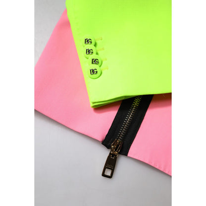 Dolce & Gabbana Multicolor Patchwork Embellished Coat Jacket Dolce & Gabbana