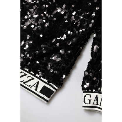 Dolce & Gabbana Black DG Queen Sequin Pullover Sweater Dolce & Gabbana