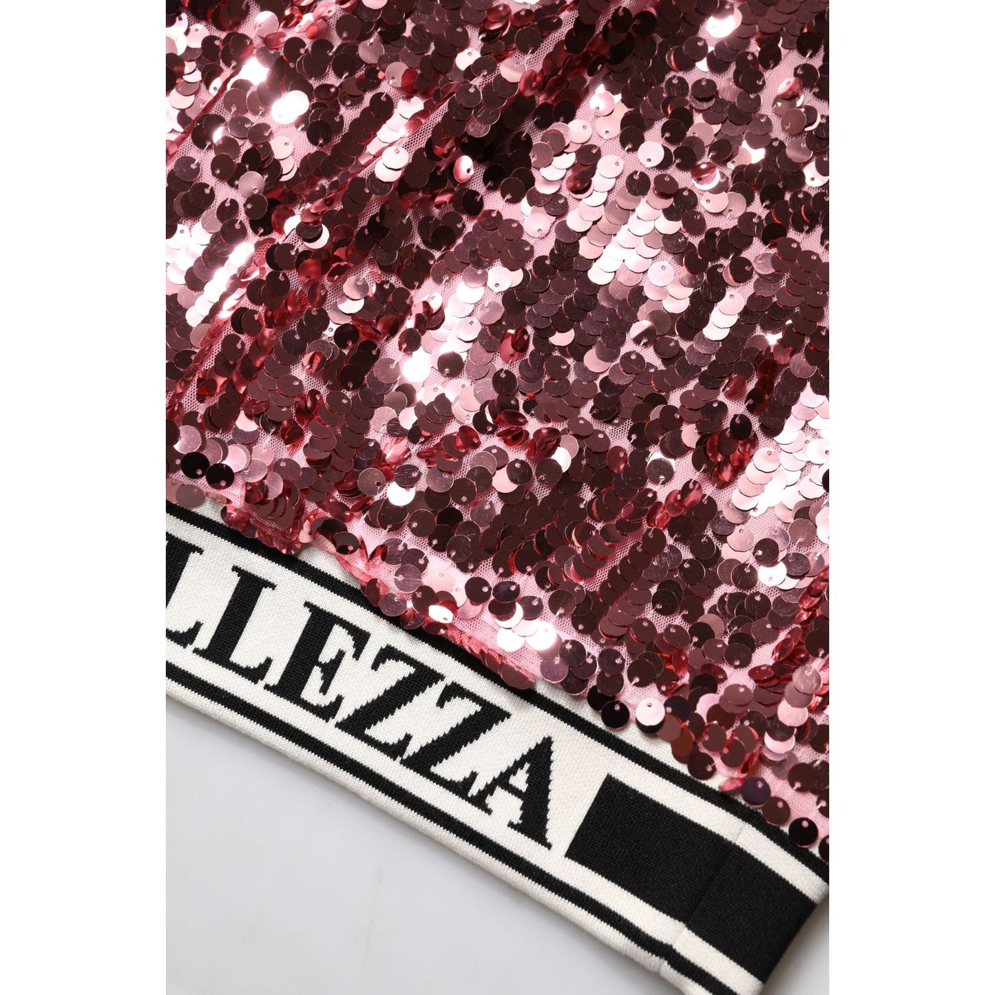 Dolce & Gabbana Pink DG Queen Sequin Pullover Sweater Dolce & Gabbana