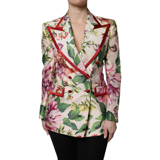 Dolce & Gabbana Multicolor Floral Double Breasted Jacket Dolce & Gabbana