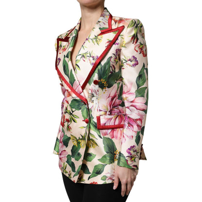 Dolce & Gabbana Multicolor Floral Double Breasted Jacket Dolce & Gabbana