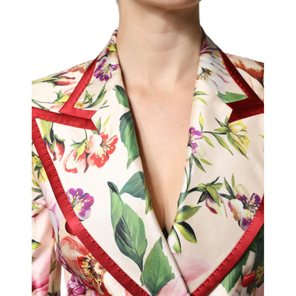 Dolce & Gabbana Multicolor Floral Double Breasted Jacket Dolce & Gabbana