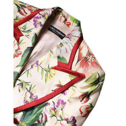 Dolce & Gabbana Multicolor Floral Double Breasted Jacket Dolce & Gabbana
