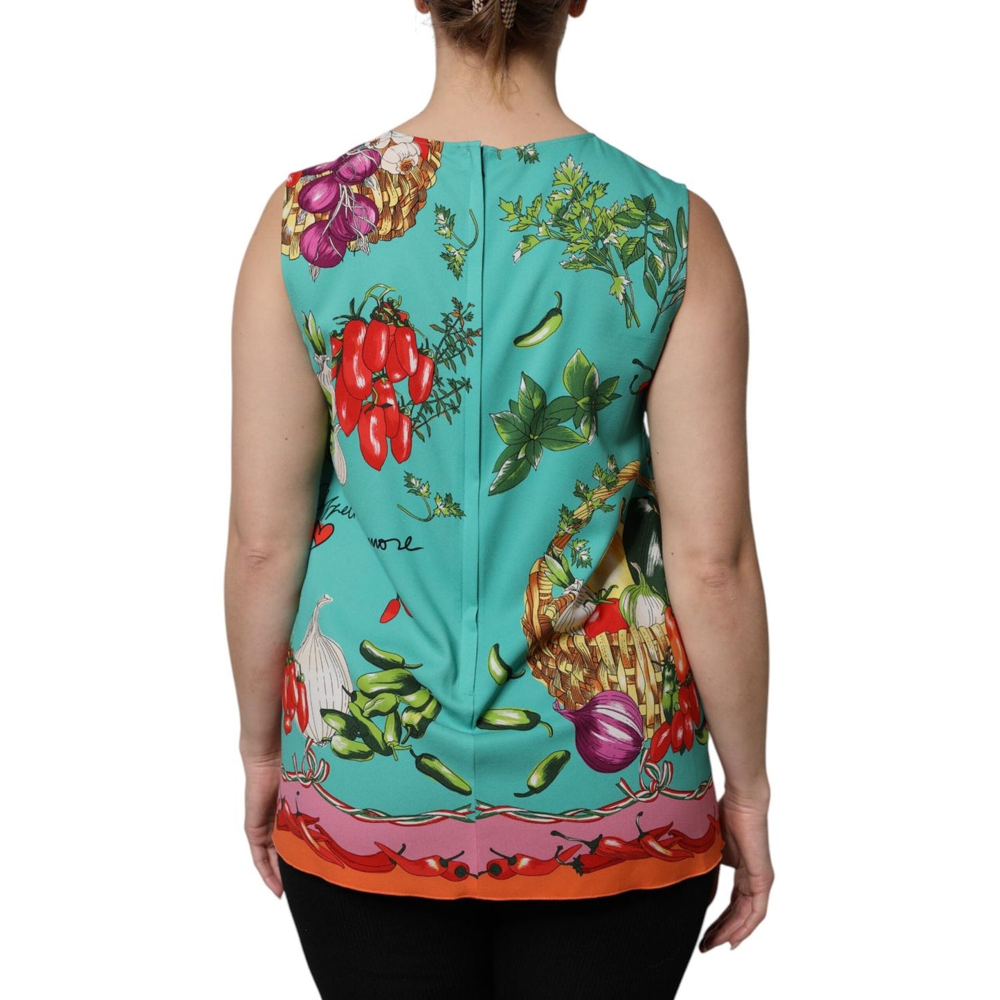 Dolce & Gabbana Multicolor Floral Silk Sleeveless Tank Top Dolce & Gabbana