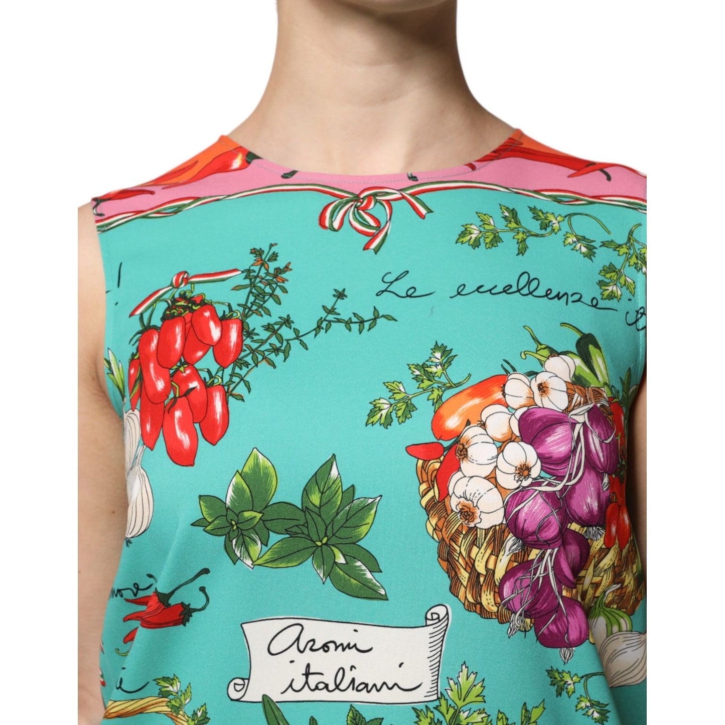 Dolce & Gabbana Multicolor Floral Silk Sleeveless Tank Top Dolce & Gabbana