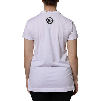Dolce & Gabbana White Necklace Cotton Short Sleeve T-shirt Dolce & Gabbana