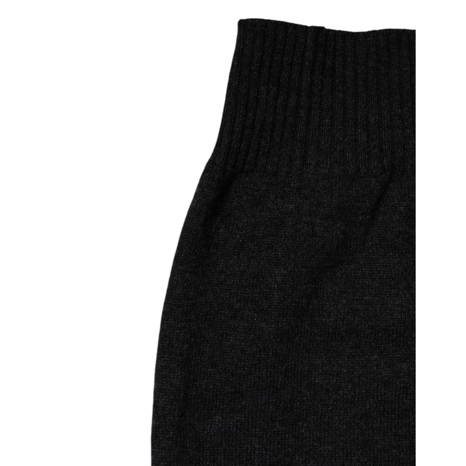 Dolce & Gabbana Black Cashmere Knitted Neck Warmer Foulard Scarf