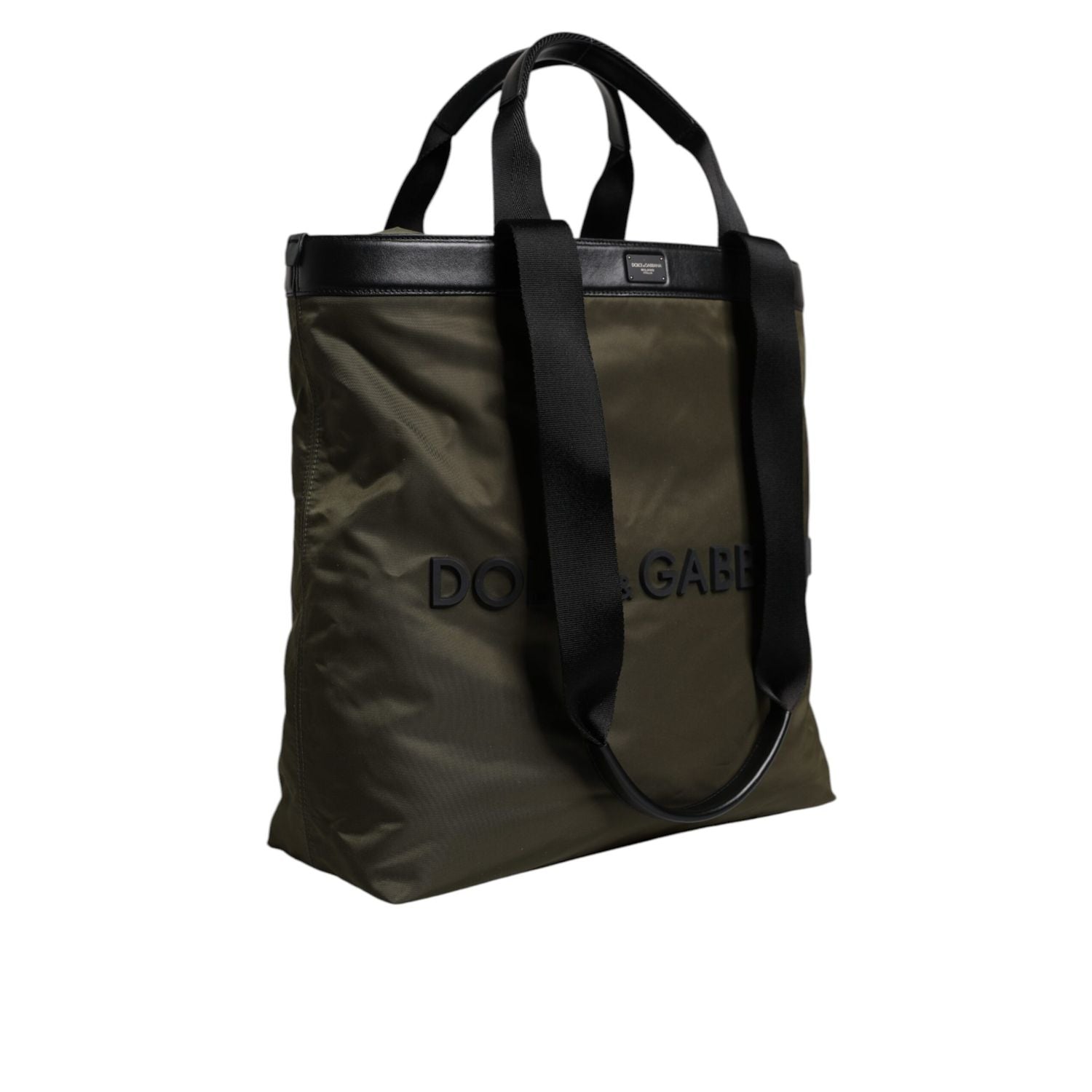 Dolce & Gabbana Military Green Nylon Shoulder Strap Tote Bag