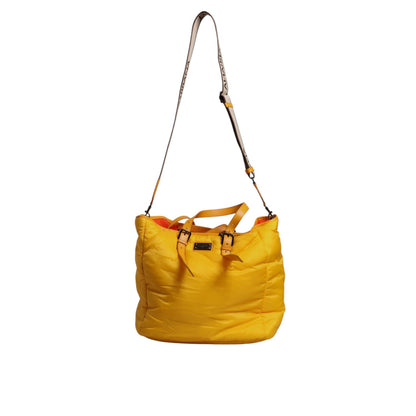 Dolce & Gabbana Yellow Orange Nylon Logo Plaque Hand Shoulder Duffle Bag Dolce & Gabbana