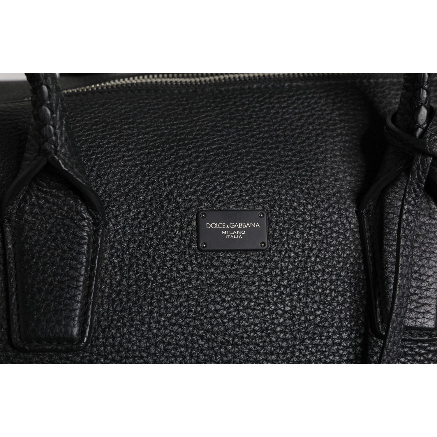 Dolce & Gabbana Black Calfskin Leather Hand Shoulder Duffle Bag