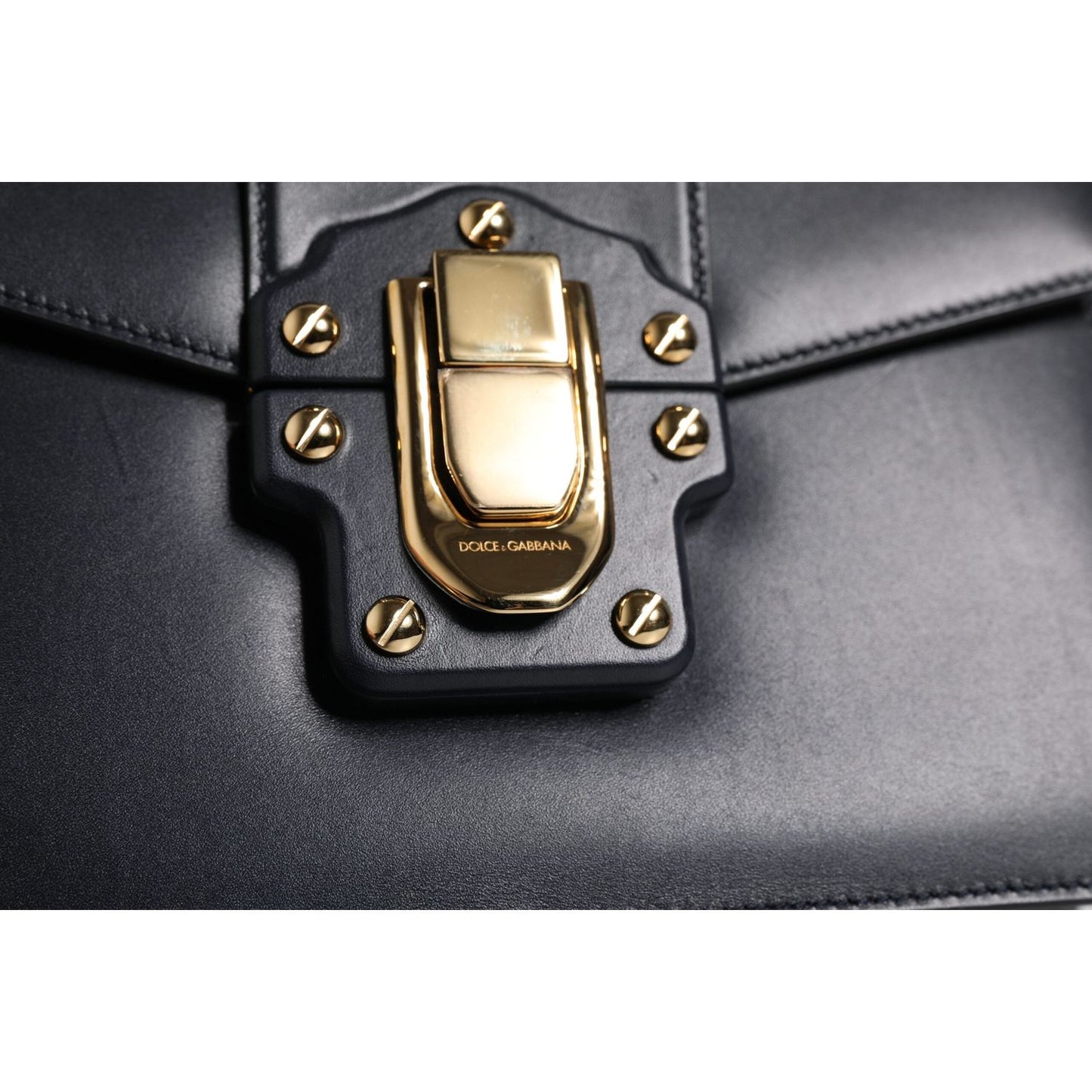 Dolce & Gabbana Black Calfskin Leather Shoulder Strap Bag Dolce & Gabbana