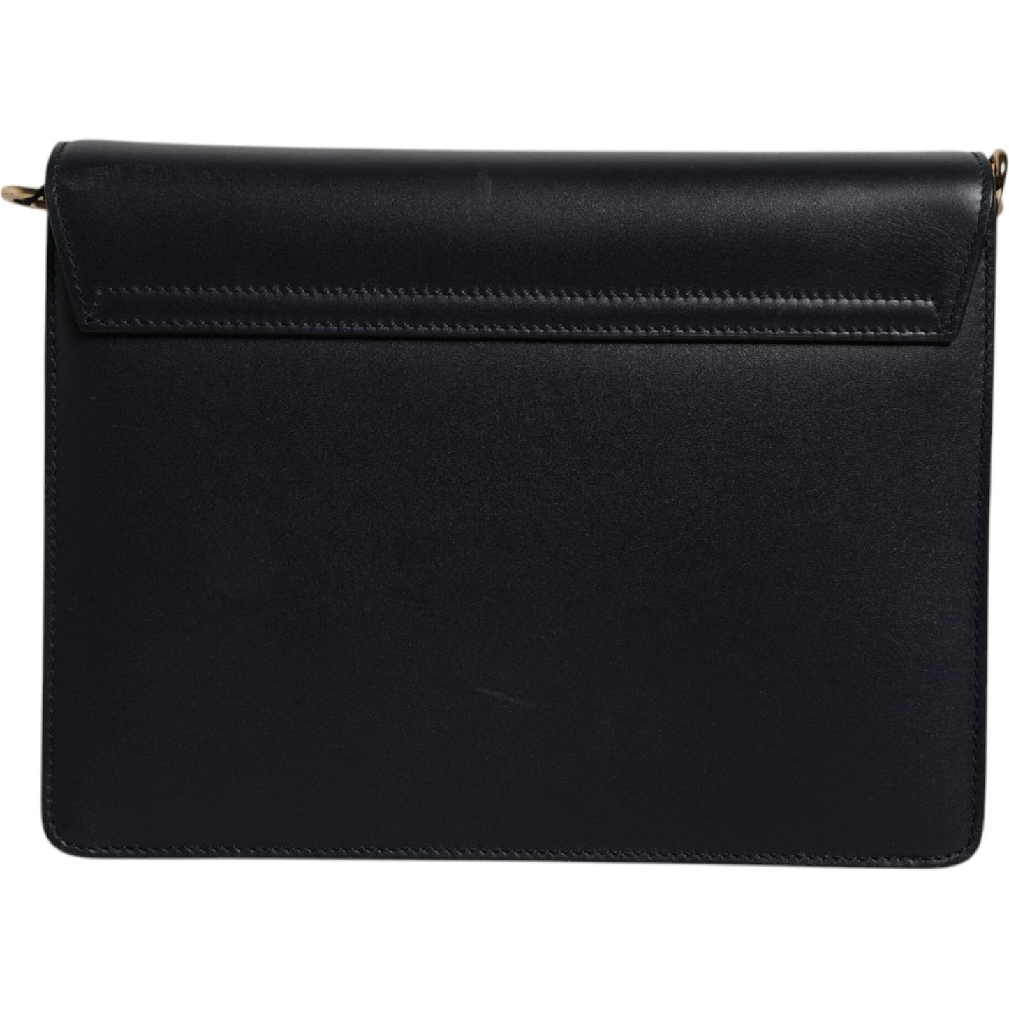 Dolce & Gabbana Black Calfskin Leather Shoulder Strap Bag Dolce & Gabbana