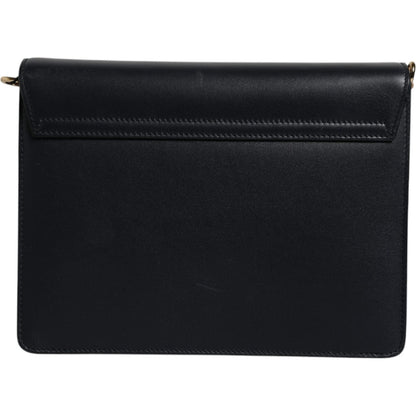 Dolce & Gabbana Black Calfskin Leather Shoulder Strap Bag Dolce & Gabbana