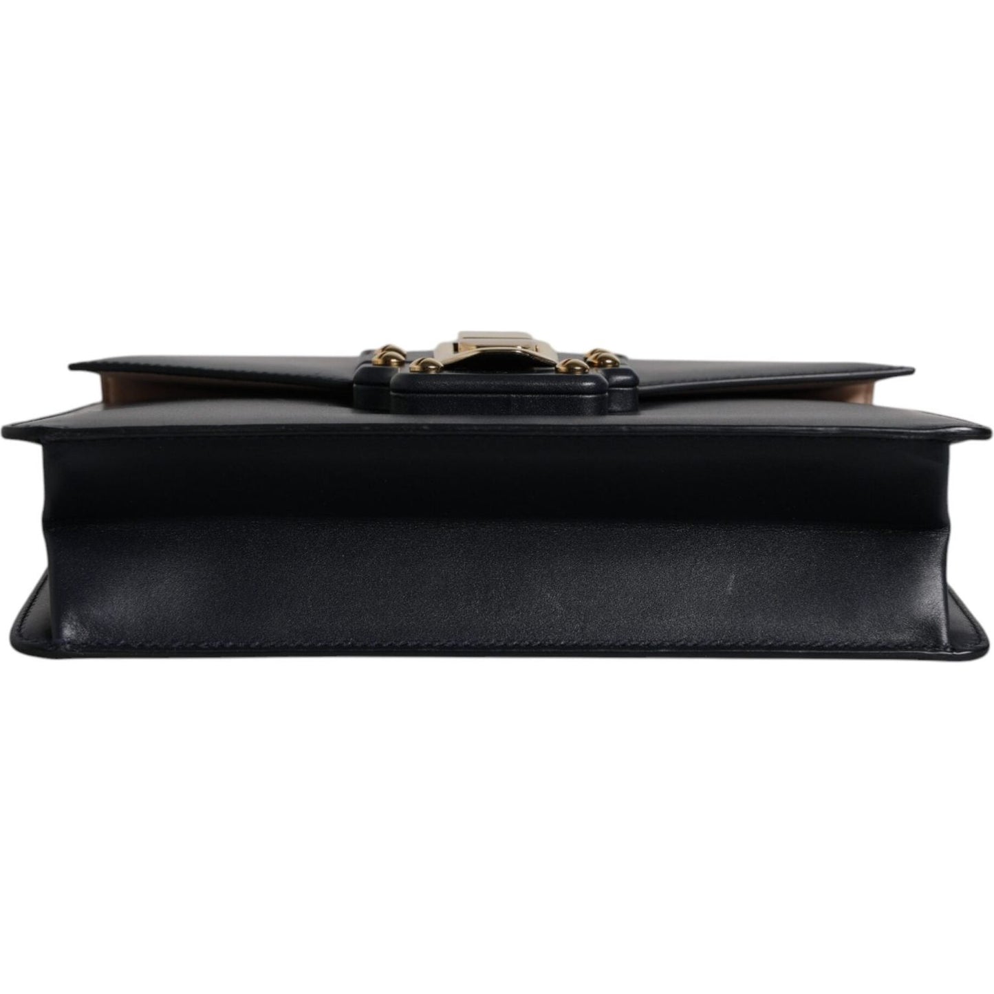 Dolce & Gabbana Black Calfskin Leather Shoulder Strap Bag Dolce & Gabbana