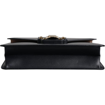 Dolce & Gabbana Black Calfskin Leather Shoulder Strap Bag Dolce & Gabbana