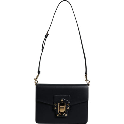Dolce & Gabbana Black Calfskin Leather Shoulder Strap Bag Dolce & Gabbana