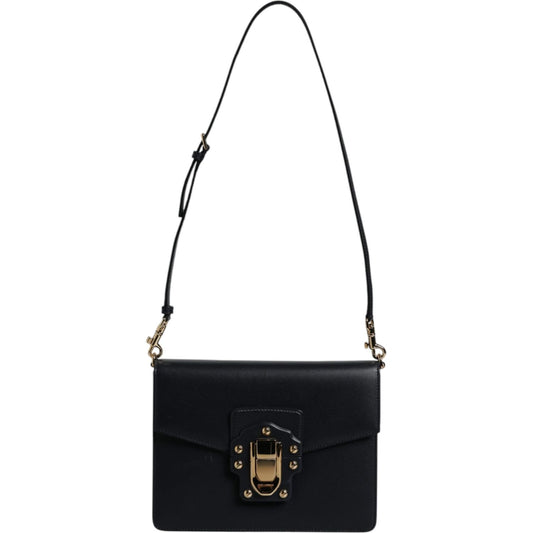Dolce & Gabbana Black Calfskin Leather Shoulder Strap Bag Dolce & Gabbana