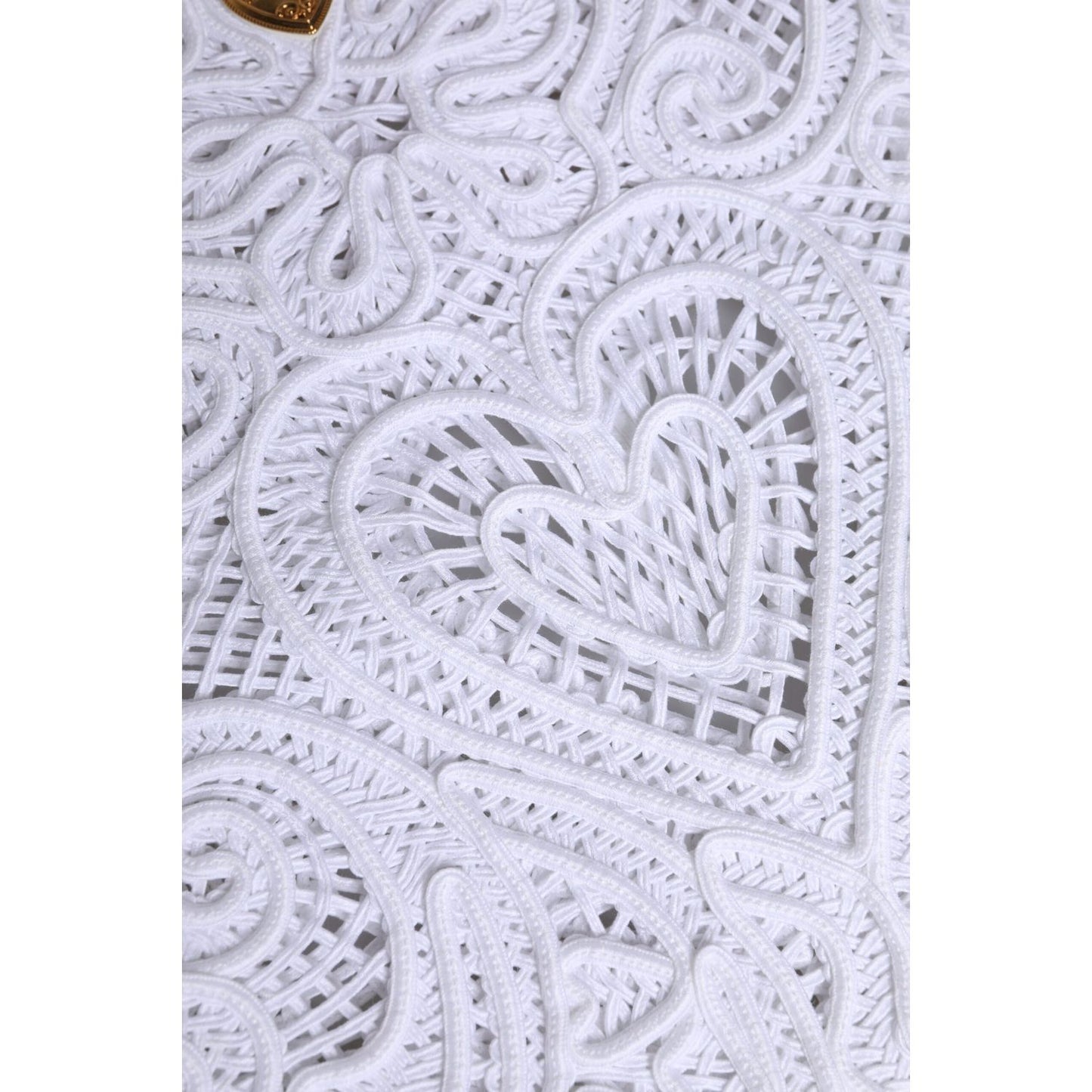 Dolce & Gabbana White Cordonetto Lace Beatrice Tote Shopping Bag Dolce & Gabbana