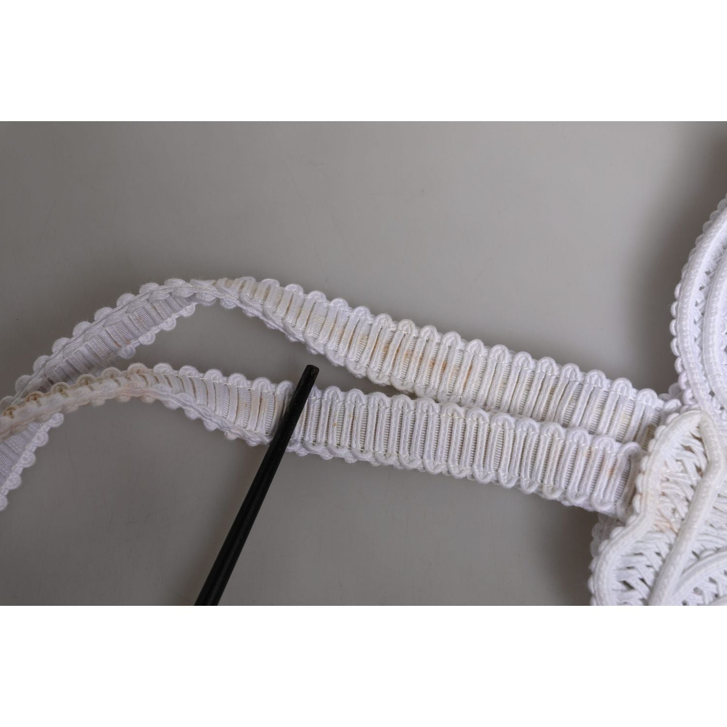 Dolce & Gabbana White Cordonetto Lace Beatrice Tote Shopping Bag