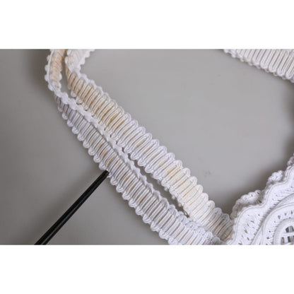 Dolce & Gabbana White Cordonetto Lace Beatrice Tote Shopping Bag Dolce & Gabbana