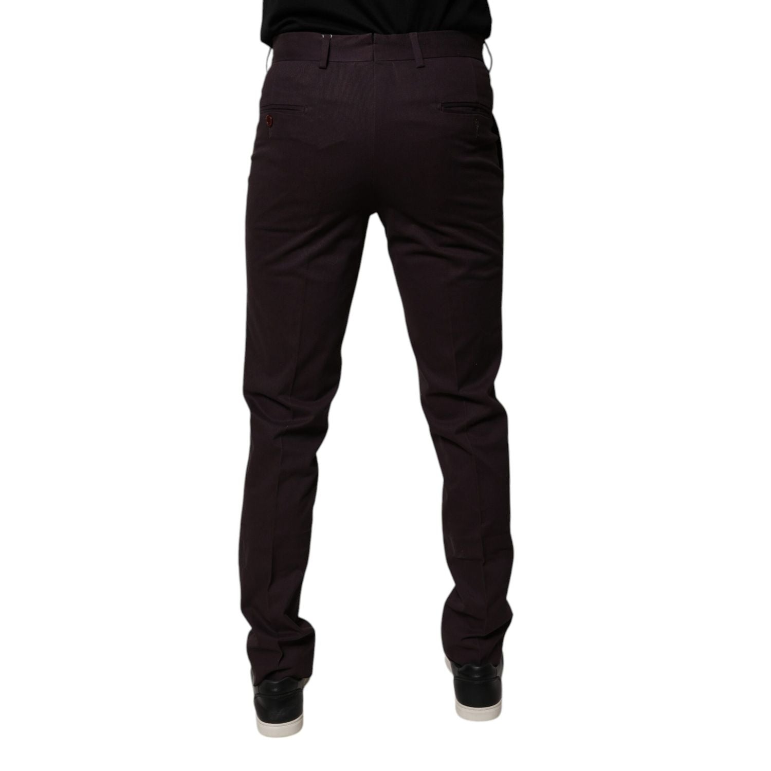 BENCIVENGA Brown Pure Cotton Slim Fit Men Dress Pants