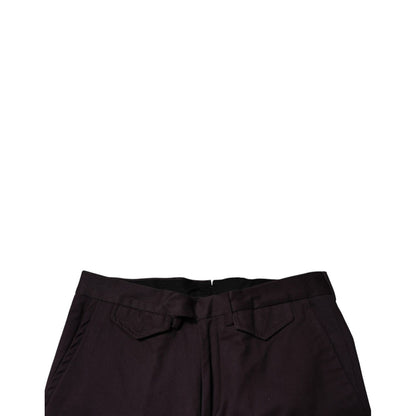 BENCIVENGA Brown Pure Cotton Slim Fit Men Dress Pants BENCIVENGA